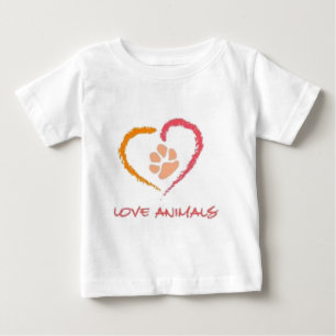 T-shirt Pour Bébé Animaux d'amour