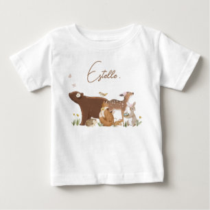 T-shirt Pour Bébé Animaux de la forêt Amis de la forêt Baby Shower