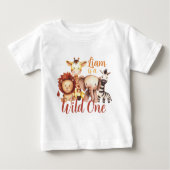 T-shirt Pour Bébé Animaux de la jungle mignons Sauvage un 1er annive (Devant)
