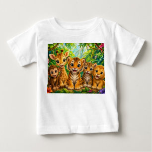 T-shirt Pour Bébé Animaux de la jungle pour bébés