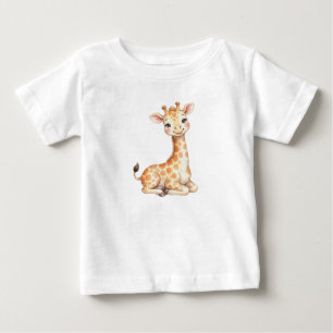 T-shirt Pour Bébé Animaux de safari-Bébé girafe