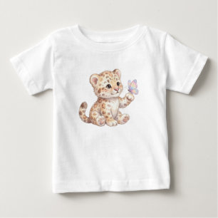 T-shirt Pour Bébé Animaux de safari - Léopard bébé