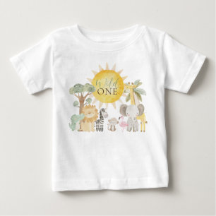 T-shirt Pour Bébé Animaux de safari sauvage Nyala Premier anniversai