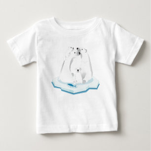 T-shirt Pour Bébé Animaux en voie de disparition - Ours polaire