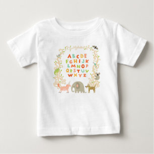 T-shirt Pour Bébé Animaux Et Alphabet Rigoureux