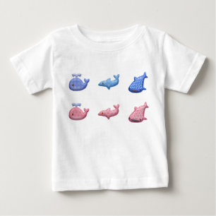 T-shirt Pour Bébé Animaux marins de Kawaii