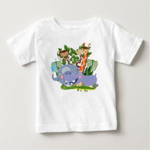 T-shirt Pour Bébé Animaux mignons de safari