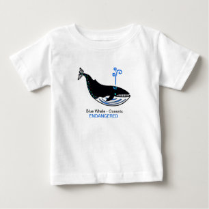 T-shirt Pour Bébé Animaux sauvages - BALEINE Bleue mignonne - Océans