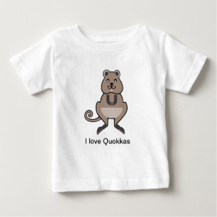 T-shirt Pour Bébé Animaux sauvages - Cute I love QUOKKAS - Faune -