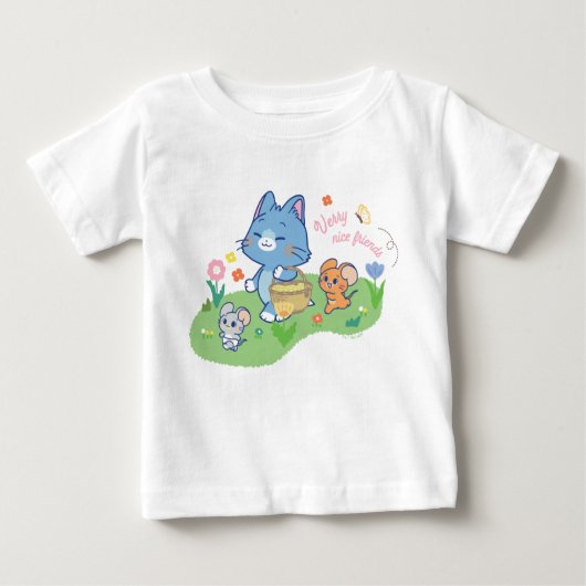 T-shirt Pour Bébé Anime Tom, Jerry et Tuffy Picnic (Devant)