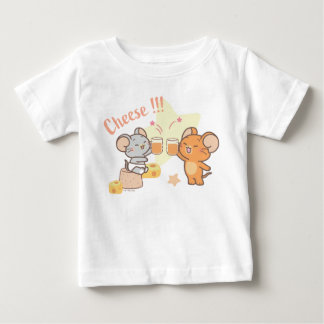 T-shirt Pour Bébé Anime Tuffy et Jerry Cheese au fromage
