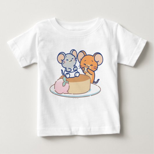 T-shirt Pour Bébé Anime Tuffy et Jerry Cheesecake (Devant)