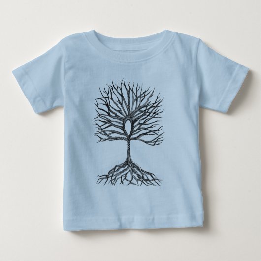 T-shirt Pour Bébé Ankh arbre de vie (Devant)