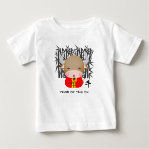 T-shirt Pour Bébé Année chinoise du boeuf   Petit Ox mou