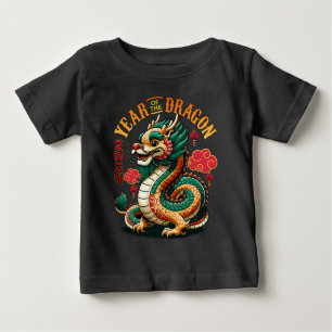 T-shirt Pour Bébé Année Dragon 2024 Embrasser le Nouvel An Lunaire P