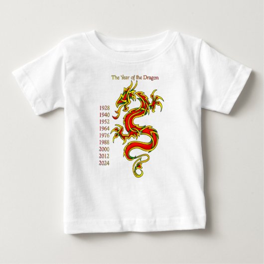 T-shirt Pour Bébé Année du dragon (Devant)