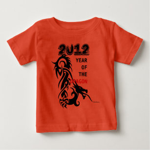 T-shirt Pour Bébé Année du Dragon 2012 Babygrew coton biologique