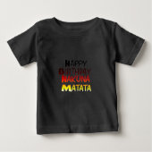 T-shirt Pour Bébé Anniversaire allemand Hakuna Matata Art Imprimer (Devant)