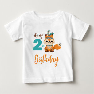 T-shirt Pour Bébé Anniversaire animal de bois personnalisé