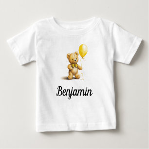 T-shirt Pour Bébé Anniversaire, Anniversaire Garçon, Ours, Personnal