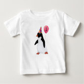 T-shirt Pour Bébé Anniversaire Custom Age Penguin Chemise (Devant)