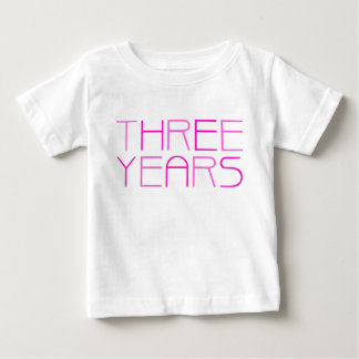 T-shirt Pour Bébé Anniversaire de la fille : Trois ans