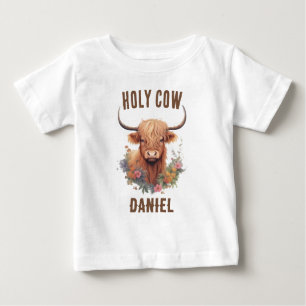 T-shirt Pour Bébé Anniversaire de la vache Highland