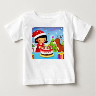 T-shirt Pour Bébé Anniversaire de Noël 7