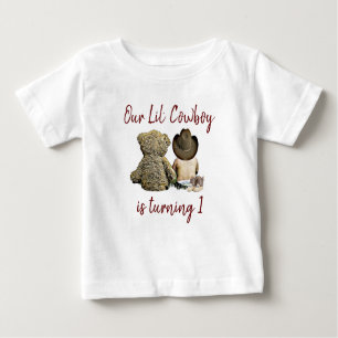 T-shirt Pour Bébé Anniversaire de notre petit cowboy