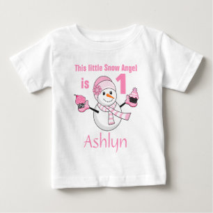 T-shirt Pour Bébé Anniversaire de petits gâteaux de bonhomme de
