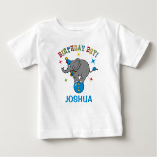 T-shirt Pour Bébé Anniversaire d'éléphant de cirque ęr