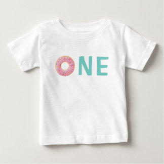 T-shirt Pour Bébé Anniversaire d'invitation de l'âge un de beignet