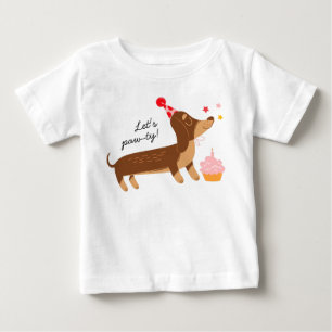 T-shirt Pour Bébé Anniversaire d'une fille de 1 an Faisons la fête T