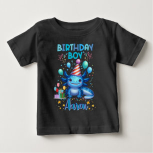 T-shirt Pour Bébé Anniversaire Garçon Axolotl Vibes Joli Conception