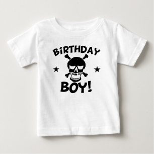 T-shirt Pour Bébé Anniversaire Garçon Pirate Crâne