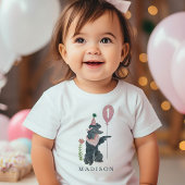 T-shirt Pour Bébé Anniversaire Paw ty mignon chiot Poodle chien Cust