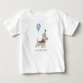 T-shirt Pour Bébé Anniversaire Paw ty mignon chiot Terrier chien Cus (Devant)