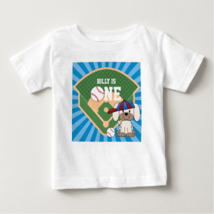 T-shirt Pour Bébé Anniversaire Personnalisé Mignon Bébé Chien de Bas