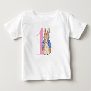 T-shirt Pour Bébé Anniversaire premier classique lapin