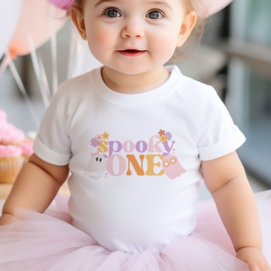 T-shirt Pour Bébé Anniversaire rétro Halloween premier