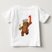 T-shirt Pour Bébé Anniversaire royal de 1 an d'ours (Dos)