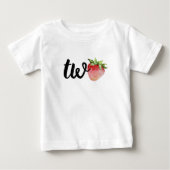 T-shirt Pour Bébé Anniversaire Strawberry TWO (Devant)