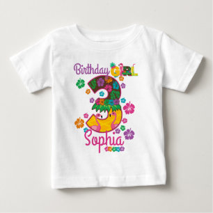 T-shirt Pour Bébé Anniversaire trois 3 Hawaiian Luau Coutume d'été