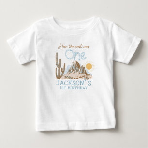 T-shirt Pour Bébé Anniversaire Western de style sauvage désert vinta