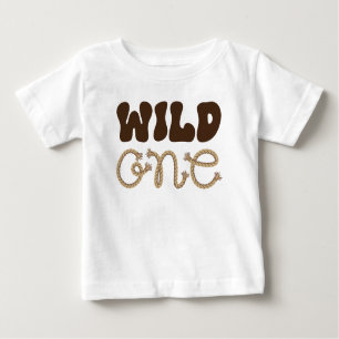 T-shirt Pour Bébé Anniversaire Wild One Cowboy
