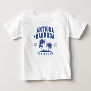 T-shirt Pour Bébé Antigua-et-Barbuda Palmier des Caraïbes