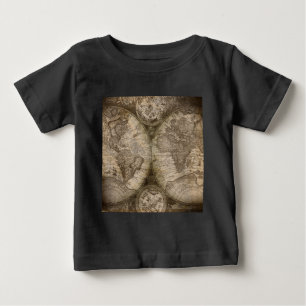T-shirt Pour Bébé Antique Historique Ancien Monde Atlas Continents
