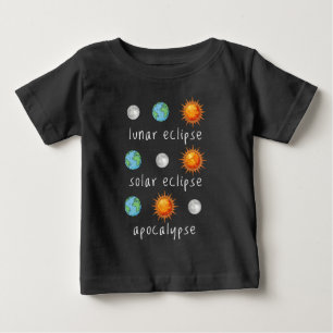 T-shirt Pour Bébé Apocalypse drôle de l'éclipse lunaire solaire