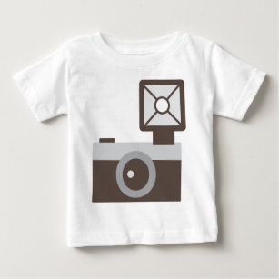 T-shirt Pour Bébé Appareil-photo de cru de bande dessinée