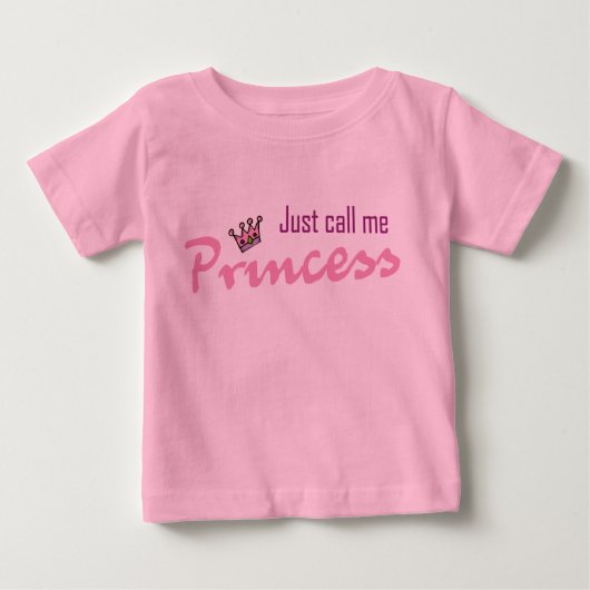 T-shirt Pour Bébé Appelle-moi princesse (Devant)